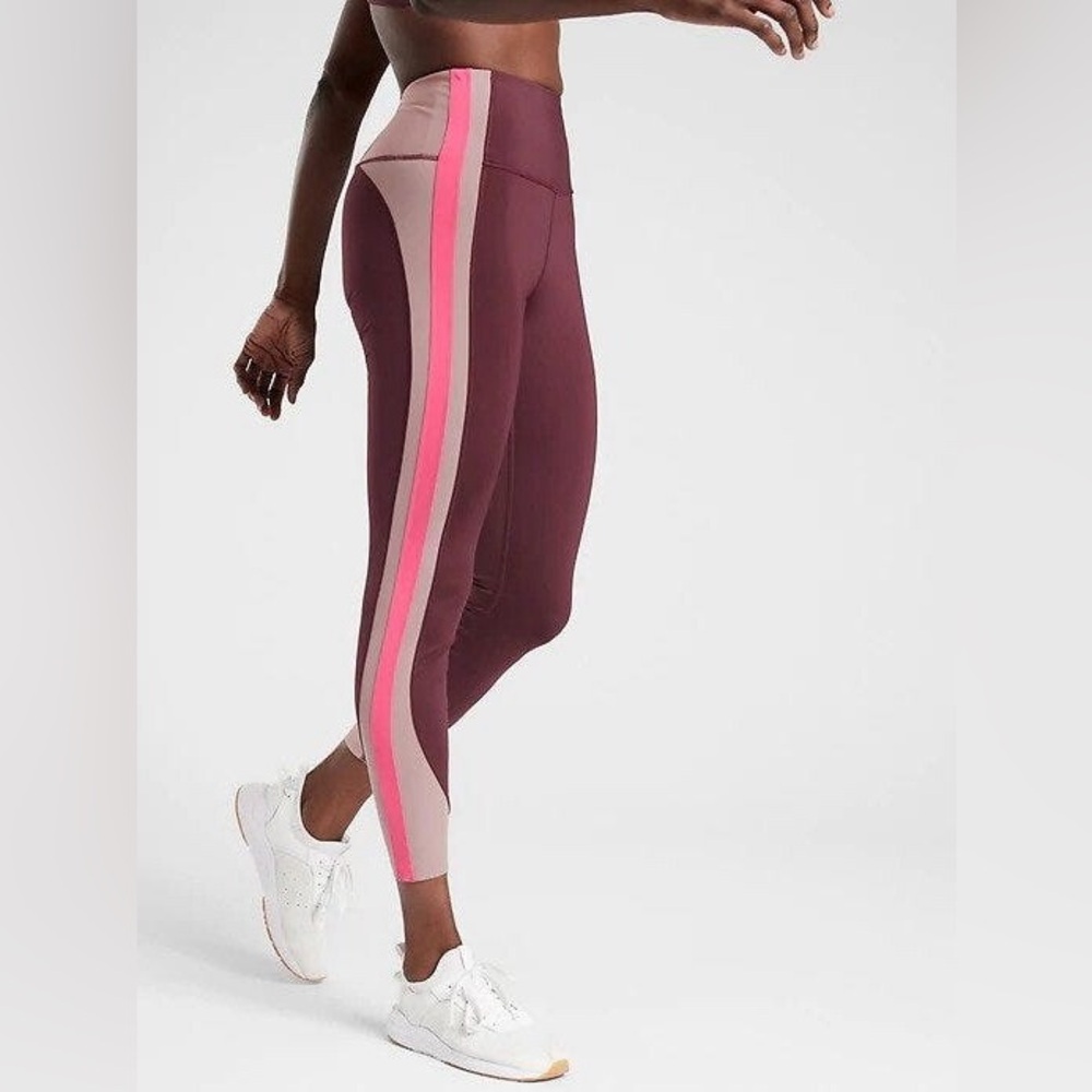 Athleta Stylish Women's Pink and Purple Leggings Sz XL